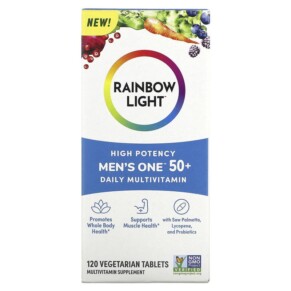 Thực phẩm chức năng Rainbow Light Men's One 50+ Daily Multivitamin High Potency 120 Vegetarian Tablets 021888204052