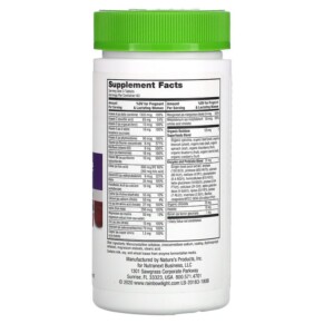 Thành phần vi chất của Rainbow Light Prenatal Petite 180 Mini-Tablets 021888201839