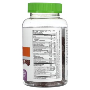 Thành phần vi chất của Rainbow Light Teen's Multivitamin Blueberry 120 Gummies 021888201525