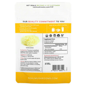 Thành phần vi chất của Real Mushrooms Tremella Organic Mushroom Extract Powder 2.12 oz (60 g) 628110068422
