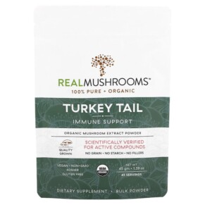 Thực phẩm chức năng Real Mushrooms Turkey Tail Organic Mushroom Extract Powder 1.59 oz (45 gm) 628110068033