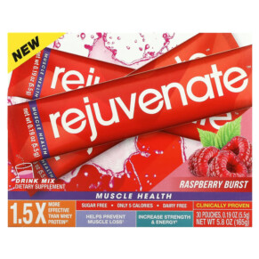 Thực phẩm chức năng Rejuvenate Muscle Health Drink Mix Raspberry Burst 30 Pouches 0.19 oz (5.5 g) Each 629046503018