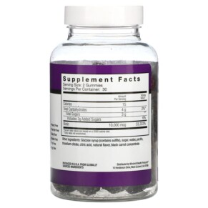 Thành phần vi chất của Rejuvicare Biotin Gummies Raspberry 10.000 mcg 60 Gummies 035046082413