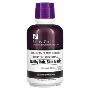 Thực phẩm chức năng Rejuvicare Collagen Beauty Formula Liquid Collagen Complex Healthy Hair Skin & Nails Grape 16 fl oz (480 ml) 035046074210