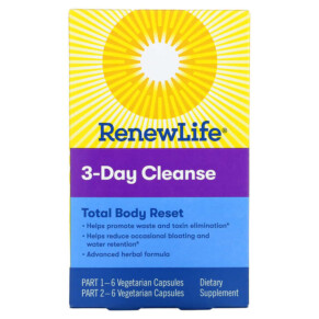 Thành phần vi chất của Renew Life 3-Day Cleanse Total Body Reset 12 Vegetarian Capsules 631257154262