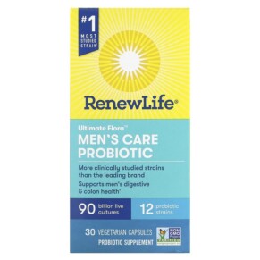 Thực phẩm chức năng Renew Life Ultimate Flora Men's Care Probiotic 90 Billion Live Cultures 30 Vegetarian Capsules 631257121257