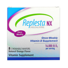 Thực phẩm chức năng Replesta NX Cholecalciferol Once-Weekly Vitamin D Natural Orange 14.000 IU 8 Chewable Wafers 602359460131