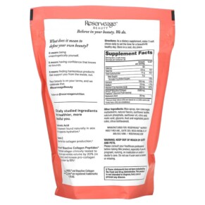 Thành phần vi chất của Reserveage Nutrition Collagen Replenish Chews Mixed Fruit 60 Soft Chews 859569002488