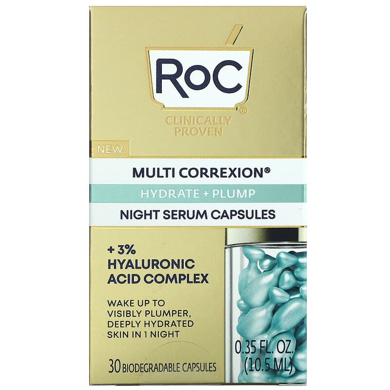 RoC Multi Correxion Hydrate + Plump Night Serum Capsules Fragrance-Free 30 Biodegradable Capsules 2 Thành phần vi chất của RoC Multi Correxion Hydrate + Plump Night Serum Capsules Fragrance-Free 30 Biodegradable Capsules 840103210346