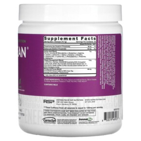 Thành phần vi chất của RSP Nutrition AminoLean 5 g Amino Acids + Anytime Energy Grape 10.7 oz (303 g) 850019469233