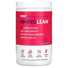 Thực phẩm chức năng RSP Nutrition AminoLean Fruit Punch 22.22 oz (630 g) 854446006818