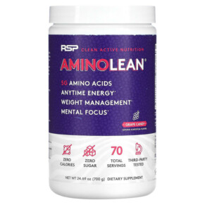 Thực phẩm chức năng RSP Nutrition AminoLean Grape Candy 24.69 oz (700 g) 850019469035