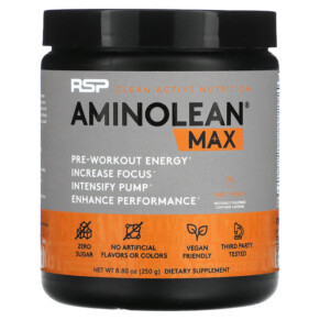 Thực phẩm chức năng RSP Nutrition AminoLean Max Sweet Peach 8.8 oz (250 g) 850019469837