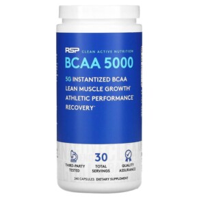 Thực phẩm chức năng RSP Nutrition BCAA 5000 Instantized BCAA 240 Capsules 858491007257