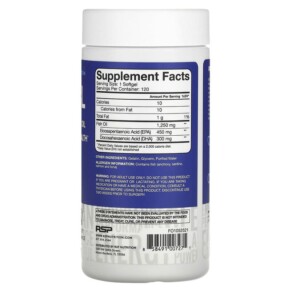 Thành phần vi chất của RSP Nutrition Fish Oil 1.250 mg 120 Softgels 858491007271