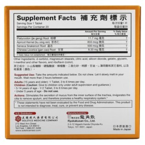 Thành phần vi chất của Ryukakusan Direct Mango 20 Lozenges 049987015423