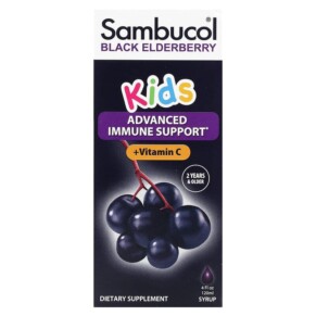 Thực phẩm chức năng Sambucol Black Elderberry Syrup For Kids Berry 4 fl oz (120 ml) 896116001181