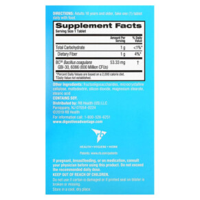 Thành phần vi chất của Schiff Digestive Advantage Daily Probiotics + Prebiotic Fiber Support 32 Tablets 020525969590