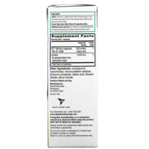 Thành phần vi chất của Schiff Digestive Advantage Lactose Defense Formula 96 Capsules 020525982254