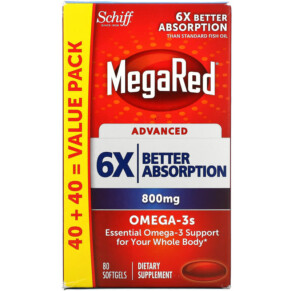Thực phẩm chức năng Schiff MegaRed Advanced 800 mg 80 Softgels 020525974136