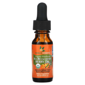 Thực phẩm chức năng SeaBuckWonders Organic Himalayan Sea Buckthorn Berry Oil 0.45 fl oz (13.3 ml) 674756780082
