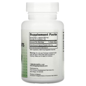 Thành phần vi chất của Seagate Broccoli Sprouts 250 mg 100 V Capsules 019277000354