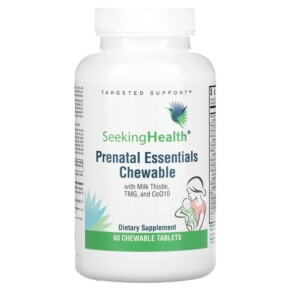 Thực phẩm chức năng Seeking Health Prenatal Essentials Chewable with Milk Thistle TMG and CoQ10 60 Chewable Tablets 810007520834