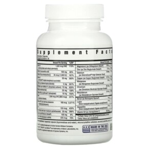 Thành phần vi chất của Seeking Health Prenatal Essentials Methyl-Free 60 Vegetarian Capsules 810007521596