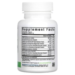 Seeking Health Trace Minerals Complex II Iron & Copper Free 30 Vegetarian Capsules 3 Thành phần vi chất của Seeking Health Trace Minerals Complex II Iron & Copper Free 30 Vegetarian Capsules 810007521275