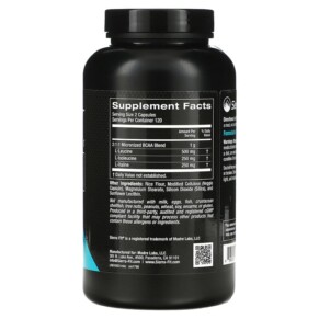 Thành phần vi chất của Sierra Fit Micronized BCAA Branched Chain Amino Acids 500 mg 240 Veggie Capsules 898220017980