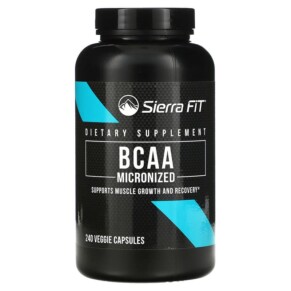 Thực phẩm chức năng Sierra Fit Micronized BCAA Branched Chain Amino Acids 500 mg 240 Veggie Capsules 898220017980