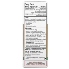 Thành phần vi chất của Similasan Aging Eye Relief 0.33 fl oz (10 ml) 094841300467