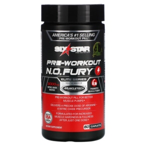 Thực phẩm chức năng Six Star Elite Series Pre-Workout N.O. FURY 60 Caplets 631656602623