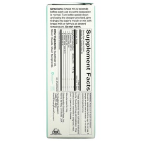 Thành phần vi chất của SmartyPants Baby Probiotic 0-24 Months Unflavored 0.27 fl oz (8 ml) 817053023456