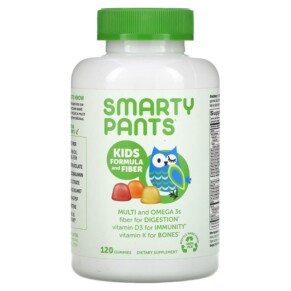 Thực phẩm chức năng SmartyPants Kid Formula and Fiber Strawberry Banana Orange and Lemon 120 Gummies 851356004071