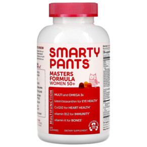 Thực phẩm chức năng SmartyPants Masters Formula Women 50+ Blueberry Orange Creme and Strawberry Banana 120 Gummies 817053020615