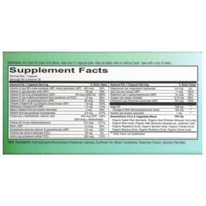 Thành phần vi chất của SmartyPants Men's 50+ Multi 30 Vegetarian Capsules 817053023241