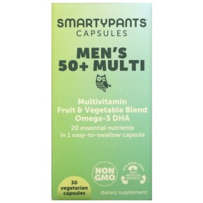 Thực phẩm chức năng SmartyPants Men's 50+ Multi 30 Vegetarian Capsules 817053023241