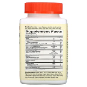 Thành phần vi chất của SmartyPants Organics Kids Formula Cherry and Mixed Berry 120 Vegetarian Gummies 817053020790