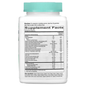 Thành phần vi chất của SmartyPants Organics Prenatal Formula Grape Blueberry and Mixed Berry 120 Vegetarian Gummies 817053020806