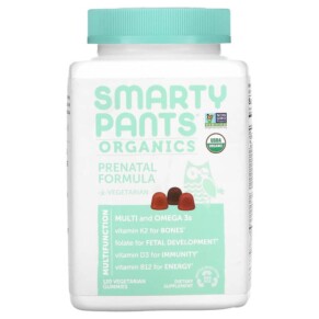 Thực phẩm chức năng SmartyPants Organics Prenatal Formula Grape Blueberry and Mixed Berry 120 Vegetarian Gummies 817053020806