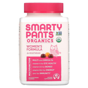 Thực phẩm chức năng SmartyPants Organics Women's Complete Raspberries Lemon Lime and Grape 120 Vegetarian Gummies 817053020813