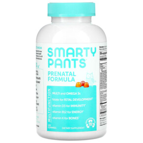 Thực phẩm chức năng SmartyPants Prenatal Formula Lemon Orange and Strawberry Banana 120 Gummies 851356004309