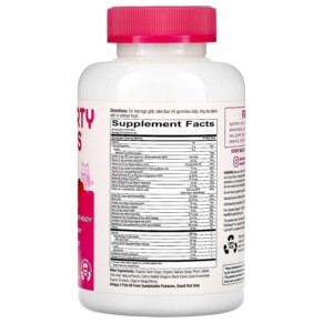 Thành phần vi chất của SmartyPants Teen Girl Formula Lemon Lime Mixed Berry and Orange 120 Gummies 817053020653