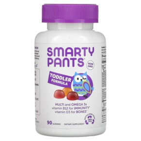 Thực phẩm chức năng SmartyPants Toddler Formula Multi and Omega 3s Grape Orange and Blueberry 90 Gummies 817053021124