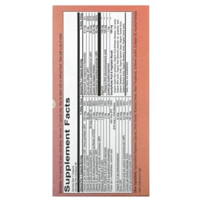 Thành phần vi chất của SmartyPants Women's 50+ Multi 30 Vegetarian Capsules 817053023203