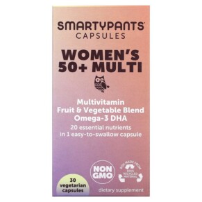 Thực phẩm chức năng SmartyPants Women's 50+ Multi 30 Vegetarian Capsules 817053023203