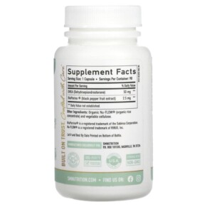 Thành phần vi chất của SMNutrition DHEA with Bioperine 50 mg 90 Capsules 850005458067