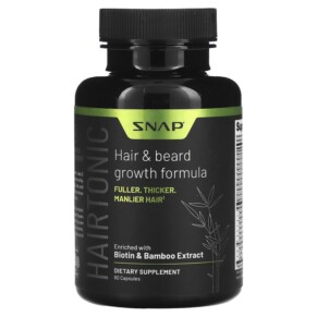 Thực phẩm chức năng Snap Supplements Hairtonic Hair & Beard Growth Formula 60 Capsules 850039253164