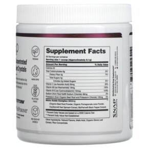 Thành phần vi chất của Snap Supplements Nitric Oxide Organic Beets Original Berry 8.8 oz (250 g) 850039253010